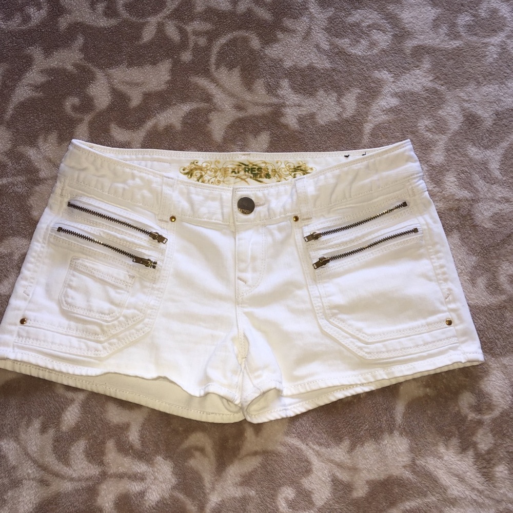 Express White Low Rise Shorts